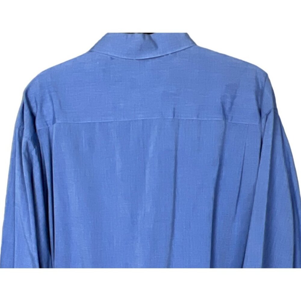 Gitman Bros. Cobalt Clue Mens Button Up Size 18-3… - image 4